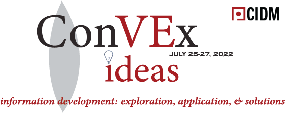 Graphics with convex lens and words ConVex Ideas, July 25-27, 2022