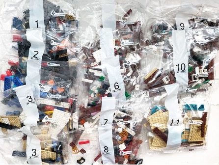Photo of Legos in numbered bags