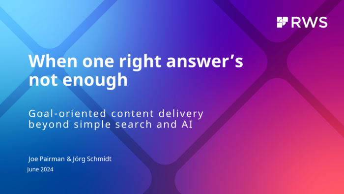 When one right answer’s not enough: goal-oriented content delivery beyond simple search and AI